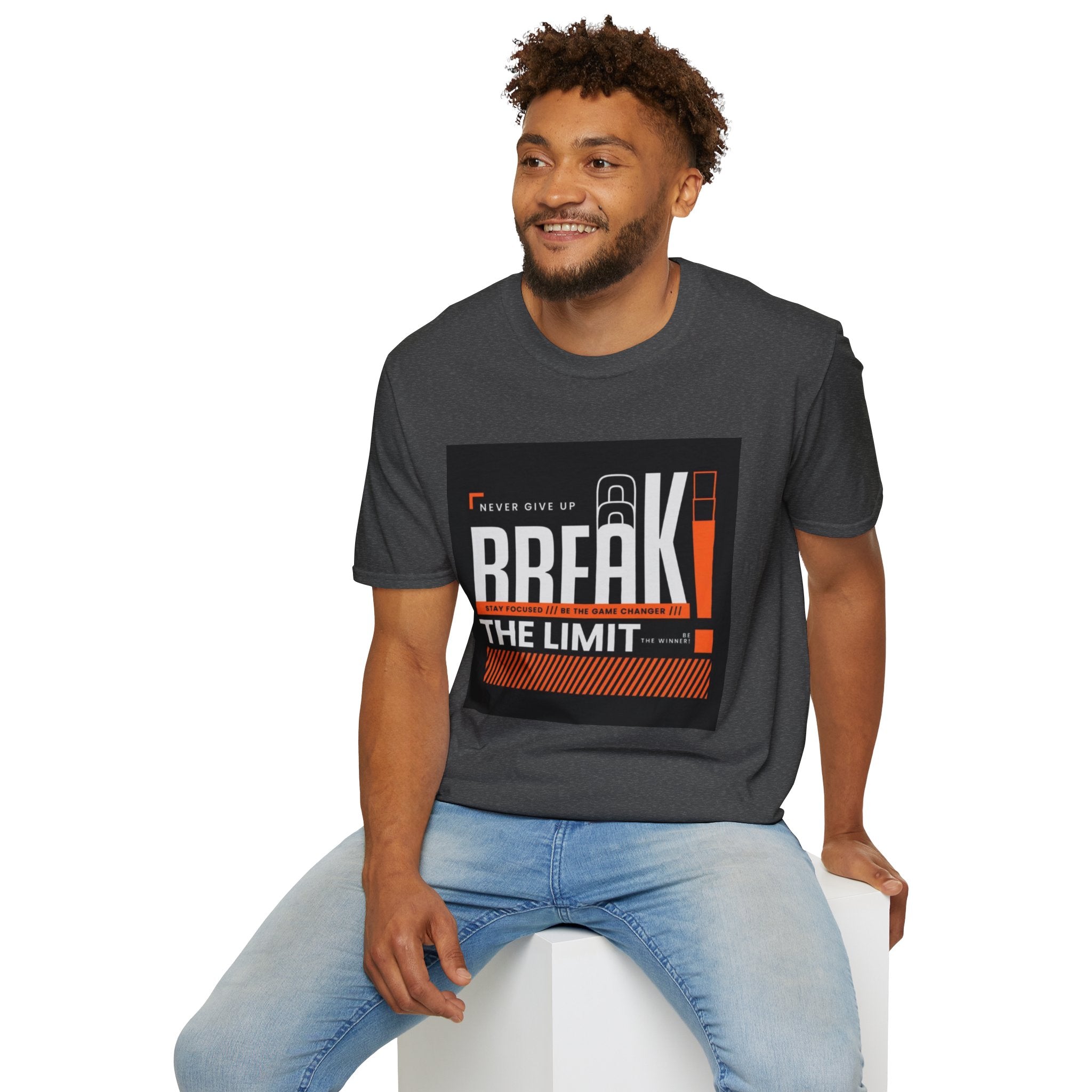 Break the Limit T-Shirt — “Never Give Up, Break” Motivational Graphic Tee