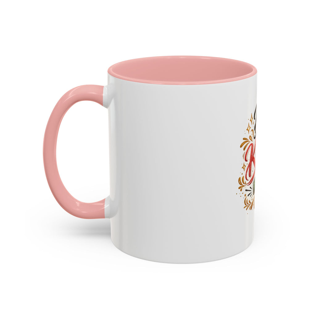 Be Kind Accent Coffee Mug — Inspirational White & Black Ceramic Mug (11/15oz)