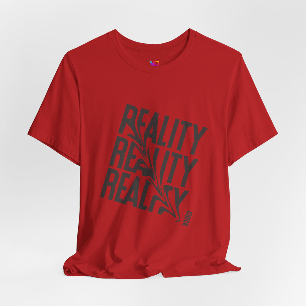 Reality Repeat Tee — Graphic Typography T-Shirt