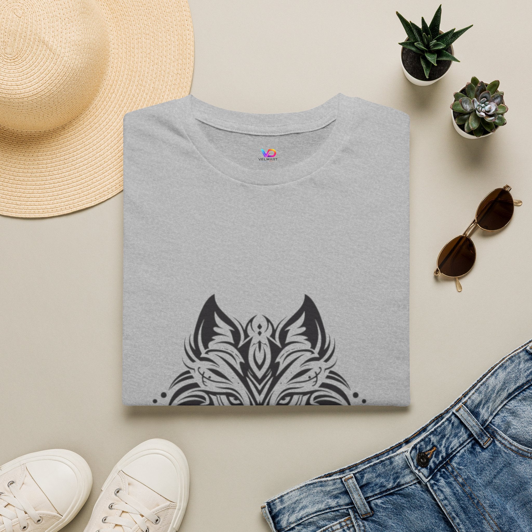 Wolf Mandala T-Shirt — Tribal Geometric Wolf Art Tee