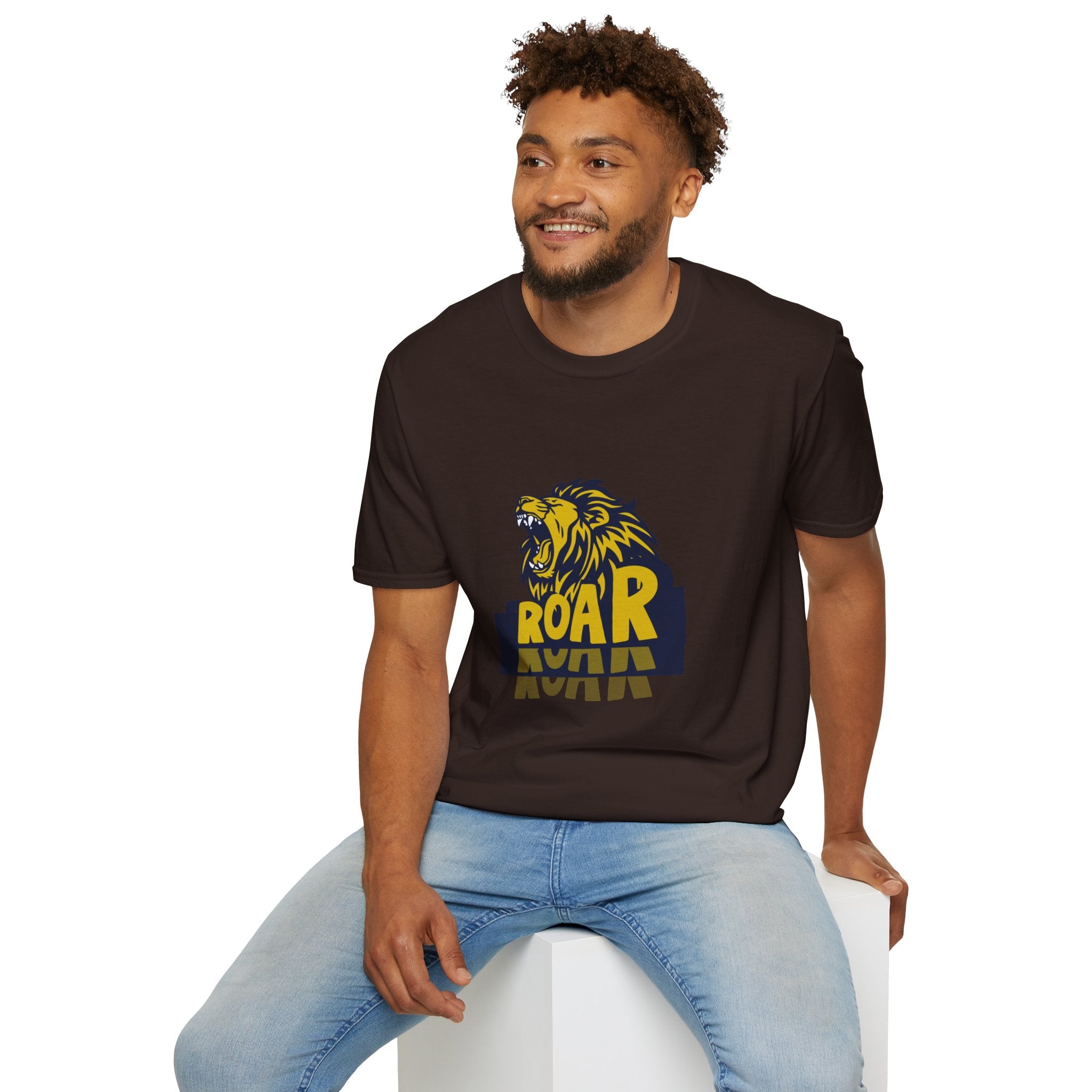 Roaring Lion T-Shirt — Bold Yellow & Navy Graphic Tee