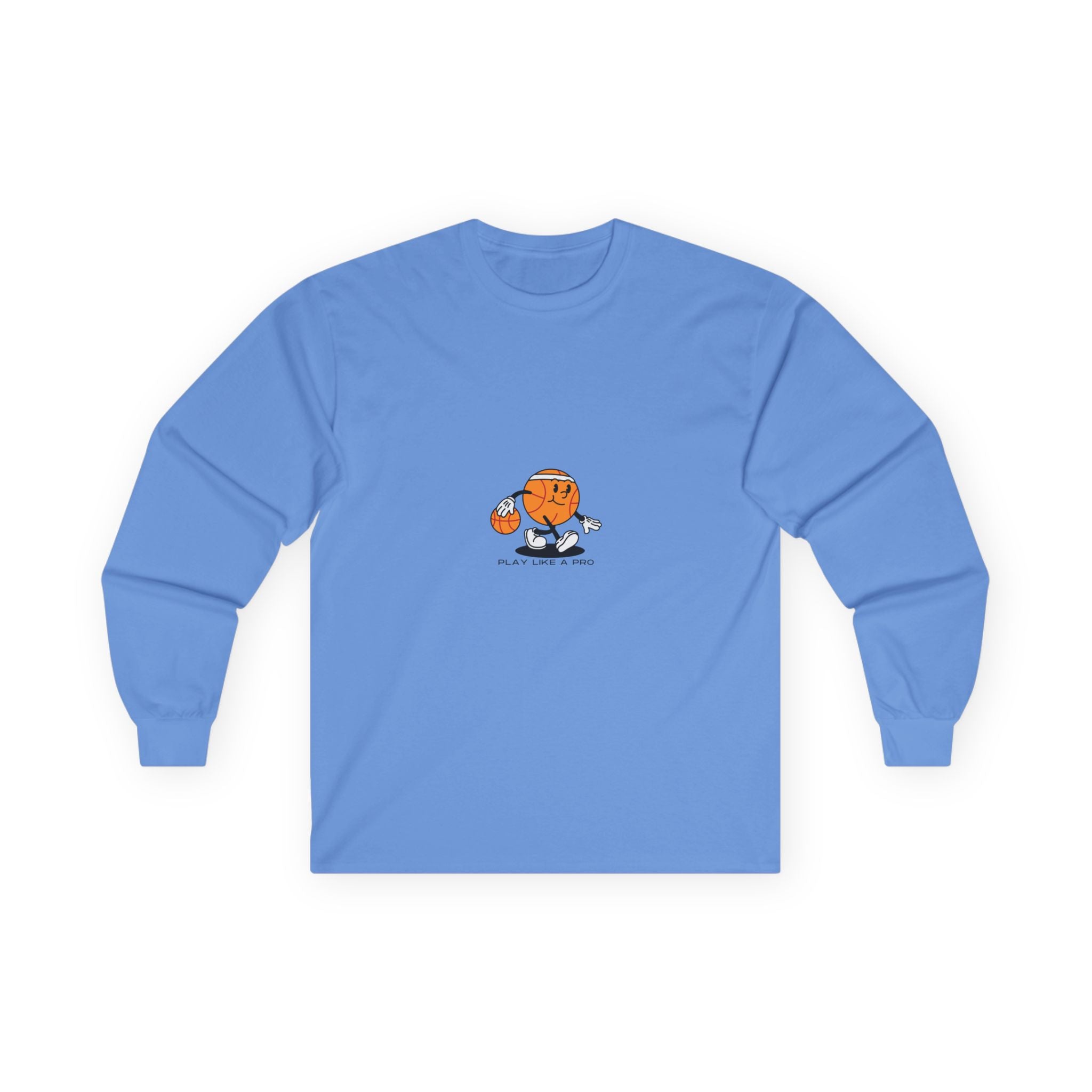 Basketball Cartoon Long Sleeve Tee – 'Ballin' Little Legend' Graphic Shirt