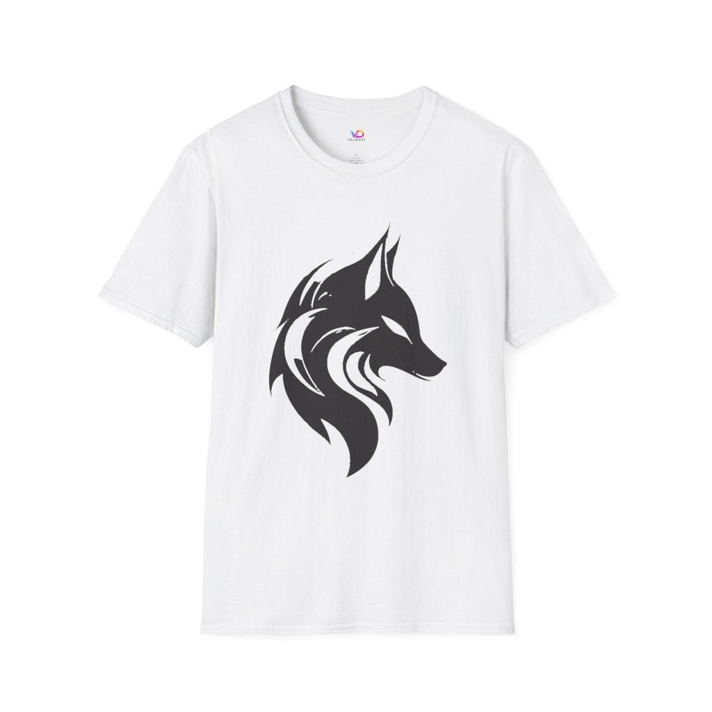 Wolf Silhouette T-Shirt — Tribal Black Wolf Graphic Tee