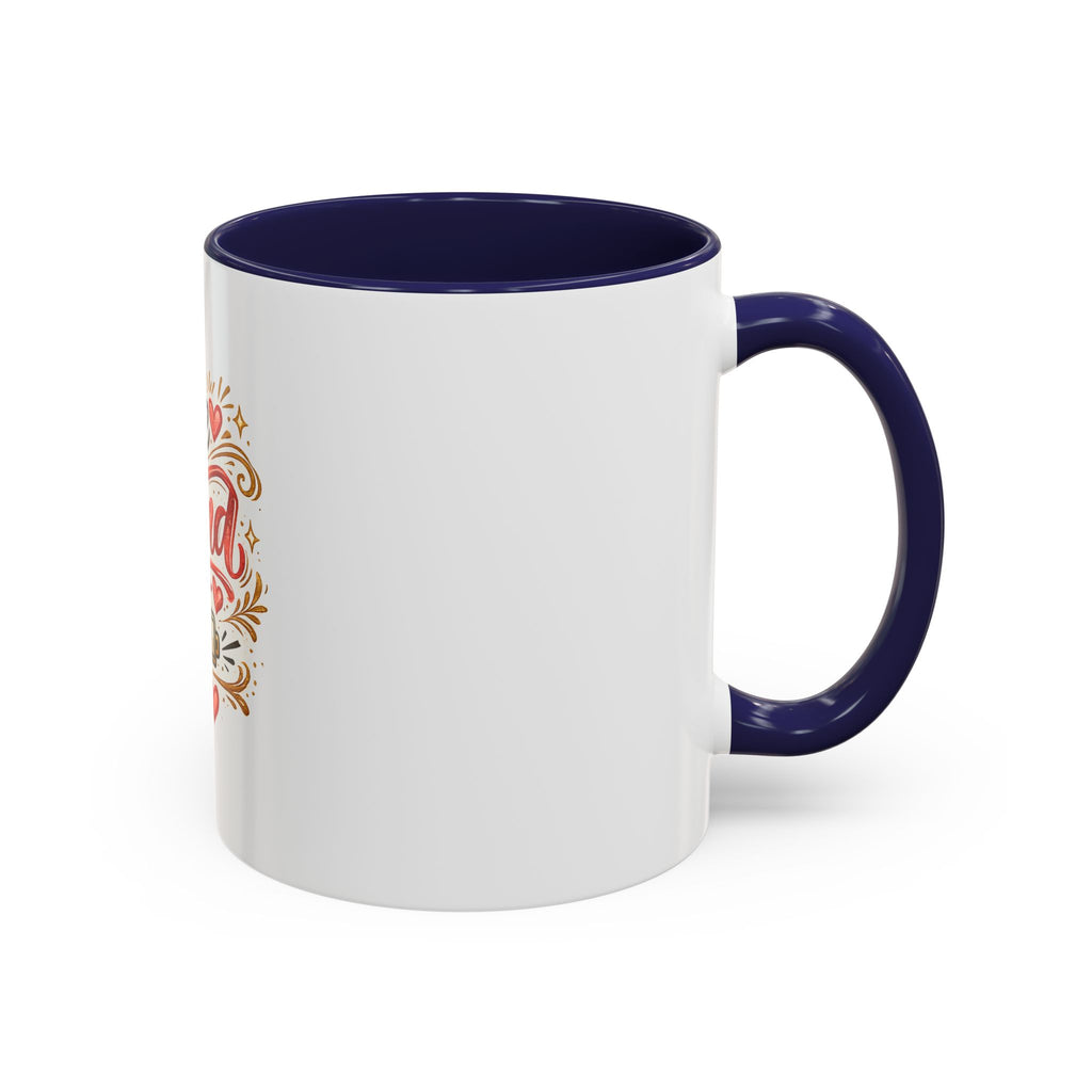 Be Kind Accent Coffee Mug — Inspirational White & Black Ceramic Mug (11/15oz)