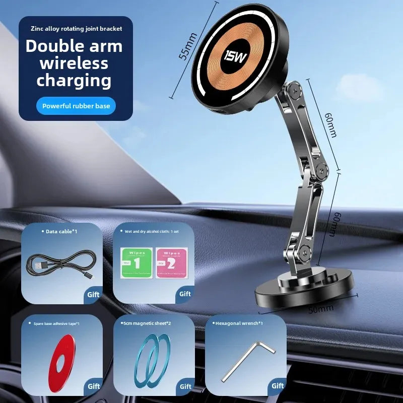 Car Bracket base 17mm ball head base 360-degree rotating adhesive type with different Chuck mobile phone holder