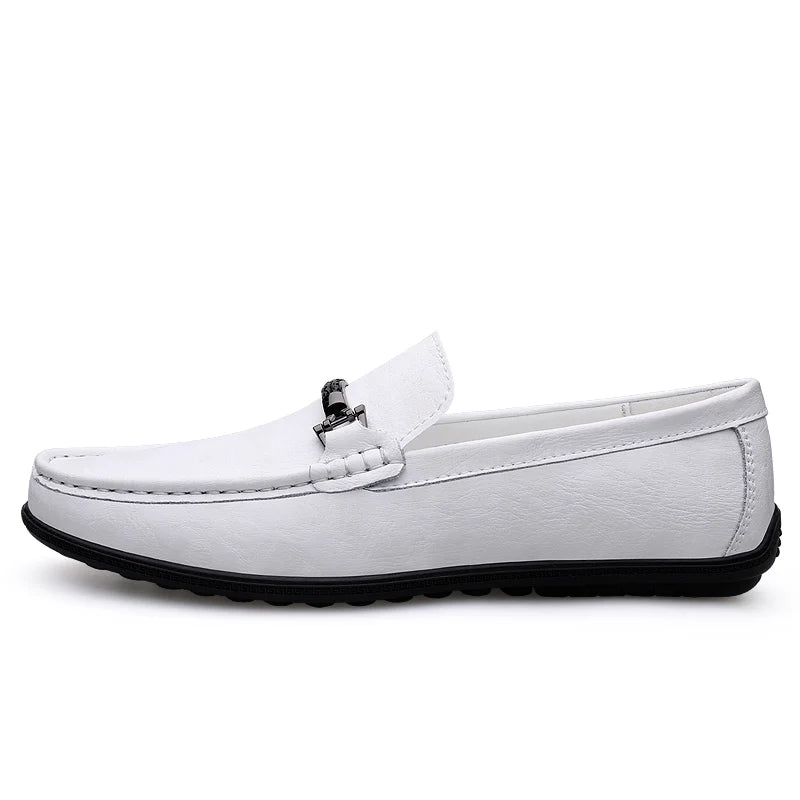 Mens Genuine Leather Shoes Handmade Driving Flats Shoes Dress Business Casual Slip-on Shoes All-Match breathable Loafers mo-2231