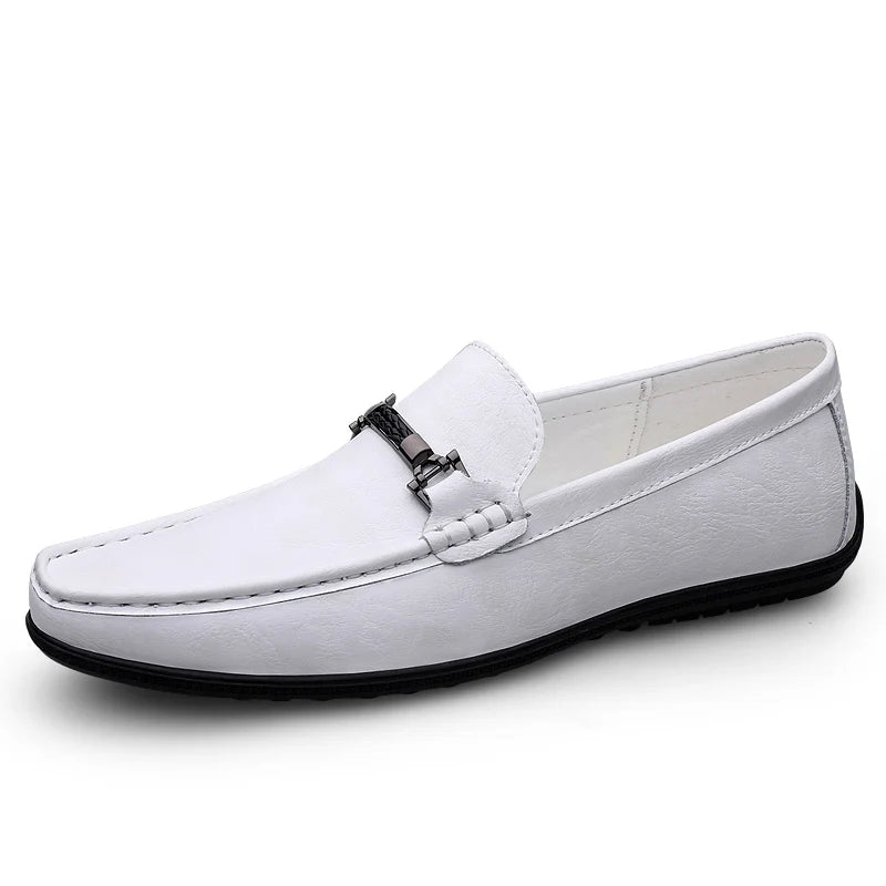 Mens Genuine Leather Shoes Handmade Driving Flats Shoes Dress Business Casual Slip-on Shoes All-Match breathable Loafers mo-2231