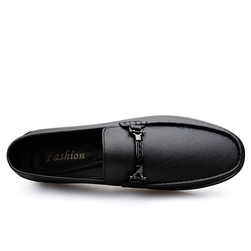 Mens Genuine Leather Shoes Handmade Driving Flats Shoes Dress Business Casual Slip-on Shoes All-Match breathable Loafers mo-2231