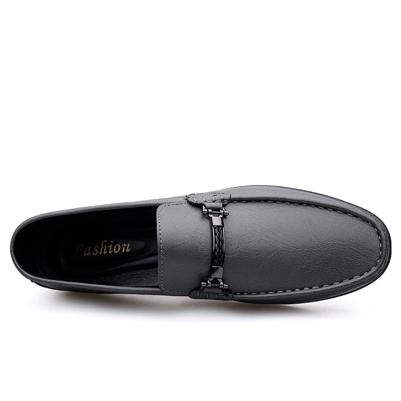 Mens Genuine Leather Shoes Handmade Driving Flats Shoes Dress Business Casual Slip-on Shoes All-Match breathable Loafers mo-2231