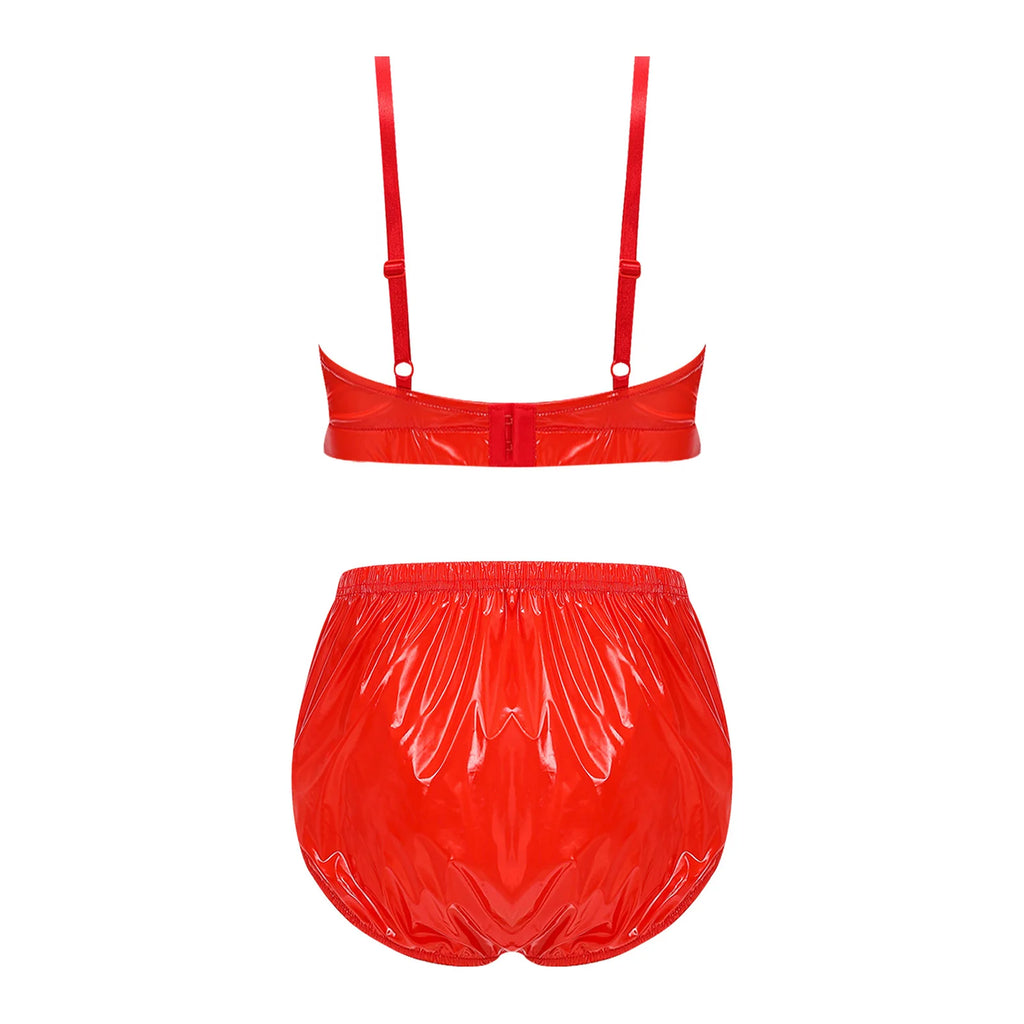 2 Piece Bikini Set for Women Waterproof Adjustable Spaghetti Straps Wirefree Bra with Swim Bottoms Bikini Bathing Suit Beachwear