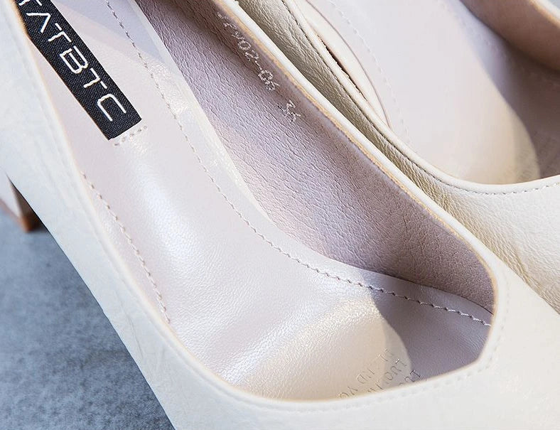 Shoes for Women 2025 Stilito Ladies Summer Footwear Square Heels Office Super High Heel Black Pointed Toe Y2k Quick Delivery 39