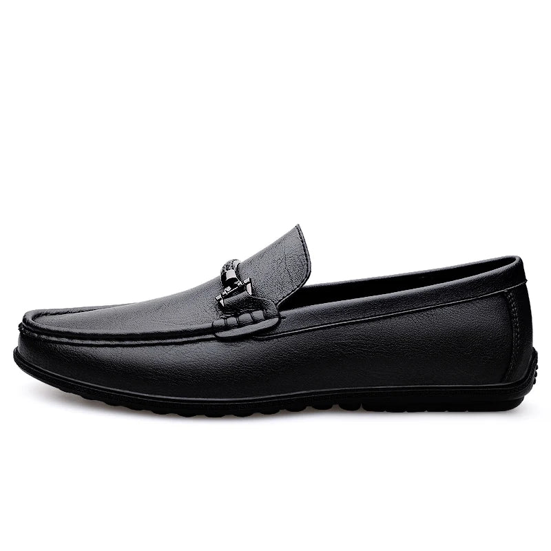 Mens Genuine Leather Shoes Handmade Driving Flats Shoes Dress Business Casual Slip-on Shoes All-Match breathable Loafers mo-2231