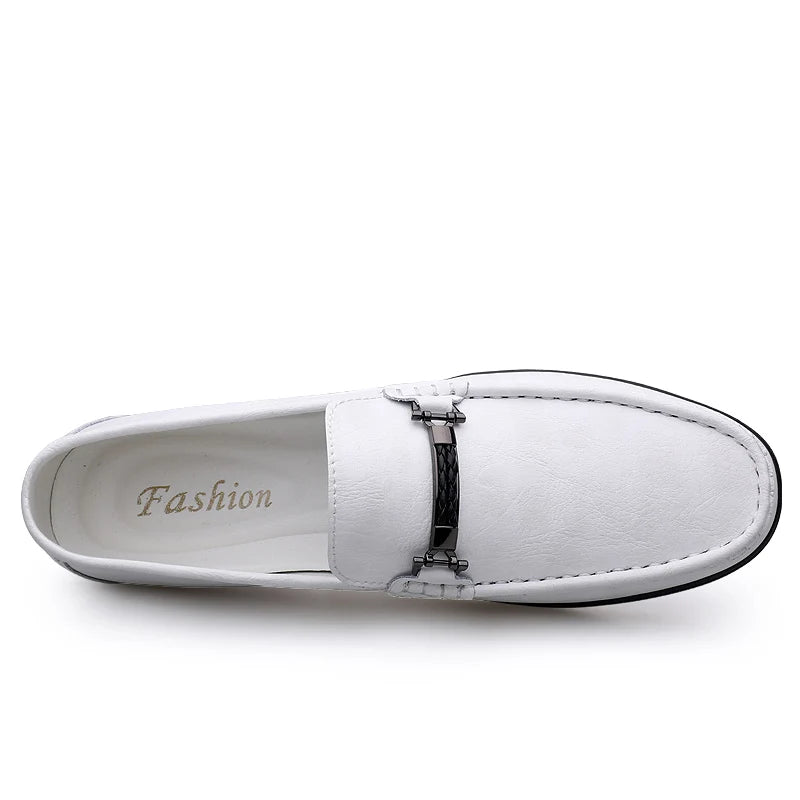 Mens Genuine Leather Shoes Handmade Driving Flats Shoes Dress Business Casual Slip-on Shoes All-Match breathable Loafers mo-2231