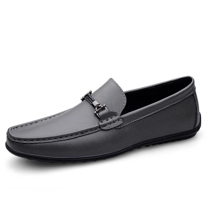 Mens Genuine Leather Shoes Handmade Driving Flats Shoes Dress Business Casual Slip-on Shoes All-Match breathable Loafers mo-2231