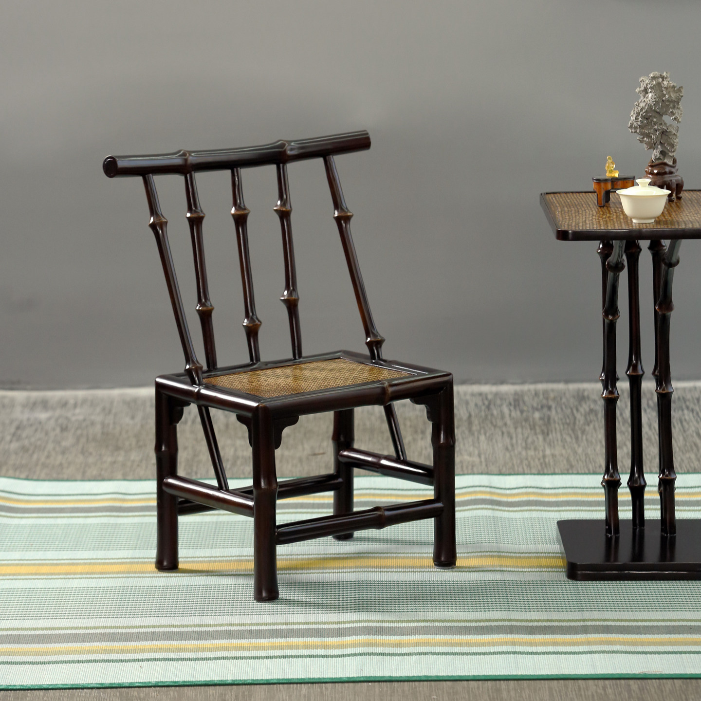 Backrest tea chair small stool
